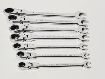 Set Of Seven Gearwrench SAE 12 Point Flex Wrenches