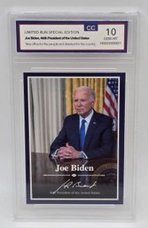 President Biden Limited Edition Trading Card Graded 10 Gem Mint