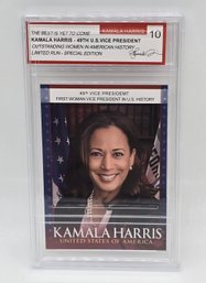 Vice President Kamala Harris Special Edition Trading Card Graded 10 Gem Mint