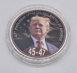 President Trump Collectible Coin In Protective Case