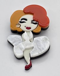 Acrylic Marilyn Monroe Brooch