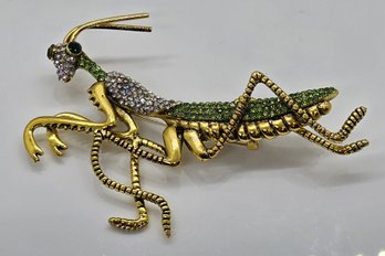 Incredible Praying Mantis Brooch