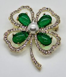 Stunning Shamrock Brooch