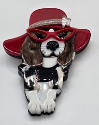 Cute Acrylic Dog Brooch