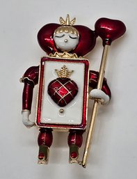 Alice In Wonderland Card Soldier Brooch