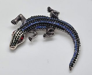 Awesome Blue Lizard Brooch