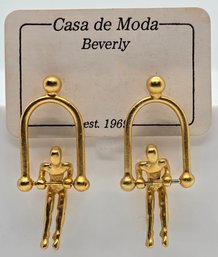 Rare Vintage Casa De Moda Trapeze Earrings