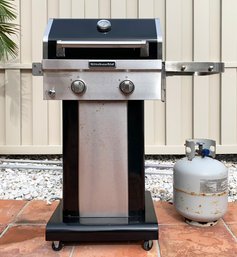 A Kitchen Aid Stainless Steel Propane Grill