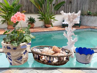Shell, Coral, And More Outdoor Decor