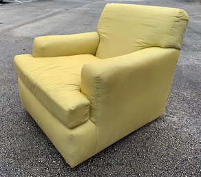 A Custom Modern Arm Chair In Shantung Silk