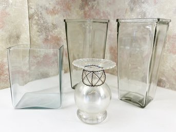 An Assortment Of Glass Vases