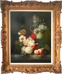 A Vintage Oil On Canvas, Still Life With Flowers, Signed Joseph Dilon