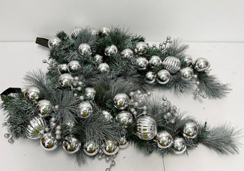 Faux Holiday Greenery On Wreath Hangers