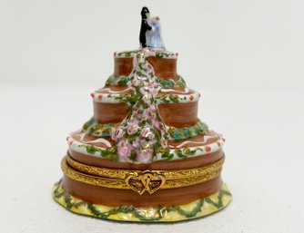 A Limoges Pill Case - Wedding Cake Themed