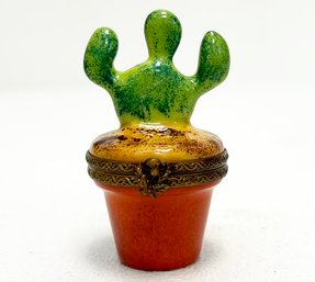 A Fab Cactus Themed Limoges  Pill Case