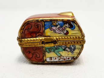 A Hand Painted Limoges Pill Case