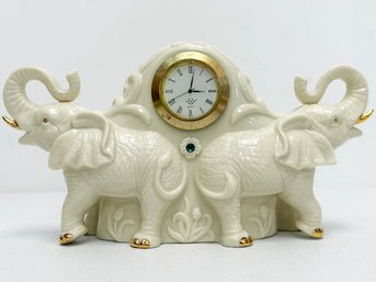 A Lenox Clock Elephant Themed