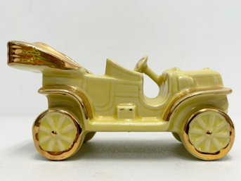 A Fabulous Antique Car Themed Vase - Gilt Themed