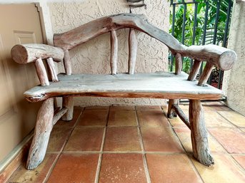 A Bespoke Driftwood Bench