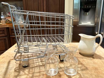 An Adorable Wine Basket (Shopping Cart) And More Kitchen Accessories