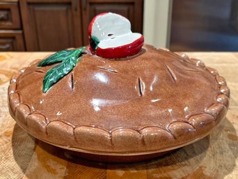 A Ceramic Lidded Apple Pie Plate!