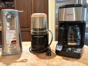 Small Kitchen Appliances - Coffee Maker, Can Opener, Coffee Grinder