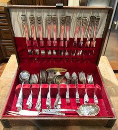 Vintage Community Plate Silver Plated Flatware In Original Box, C. 1950's