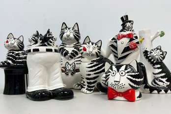 Vintage Sigma Porcelain Cat Canisters, Jars And More