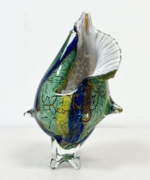 An Art Glass Murano Shell Form Vase