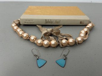 Pearl Necklace And Pair Of Earrings