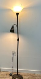 Floor Lamp  Torch With Adjustable Reading Lamp