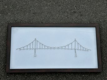 Original Handcrafted Wire Bridge Framed Artwork