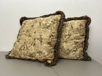 Two Floral Pillows