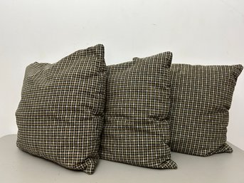 Three Checkered Toss Pillows