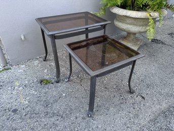 Pair Of Nesting Patio Side Tables