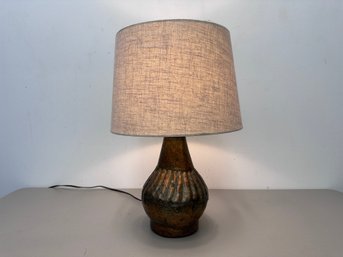 Hammered Folk Art Copper Lamp