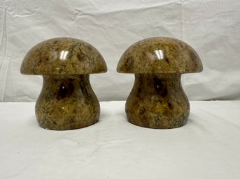 Alabaster Mushroom Book Ends