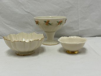 A Lenox Porcelain Collection Trio