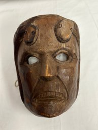 A Carved Wooden  Ceremonial Mask