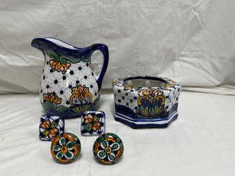 A Group  Of Mexican Majolica