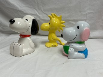 A Collection Of Snoopy Banks