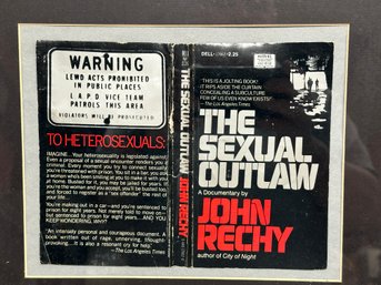 'The Sexual Outlaw' By John Rechy Framed Book Cover