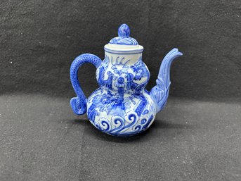 Classic Blue And White Tea Pot