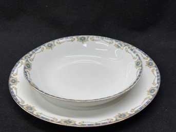 Limoges Bowl With Two Plates