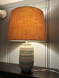 1970s Boho Chic Lamp With New Shade