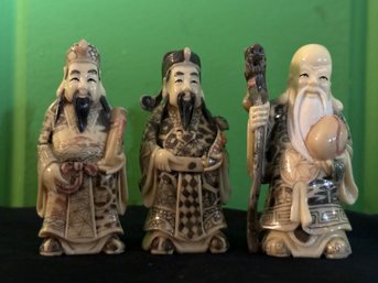 Finely Carved Chinese Man Figurines