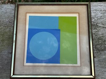 1990s Abstract Geometric Lithograph 100/176 20' X 20'