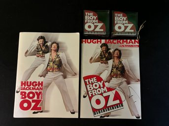 Hugh Jackman & Cast Signed Autograph 'The Boy From Oz' Program With Other Collectibles