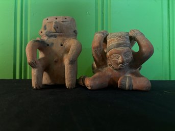 Two Central American Ceramic Figural Vases