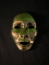 Stunning Mid Century Brass Mask 5'